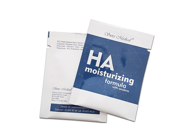 Próbki kremu HA moisturizing formula with azulene